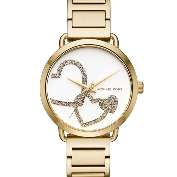 mk watch heart design